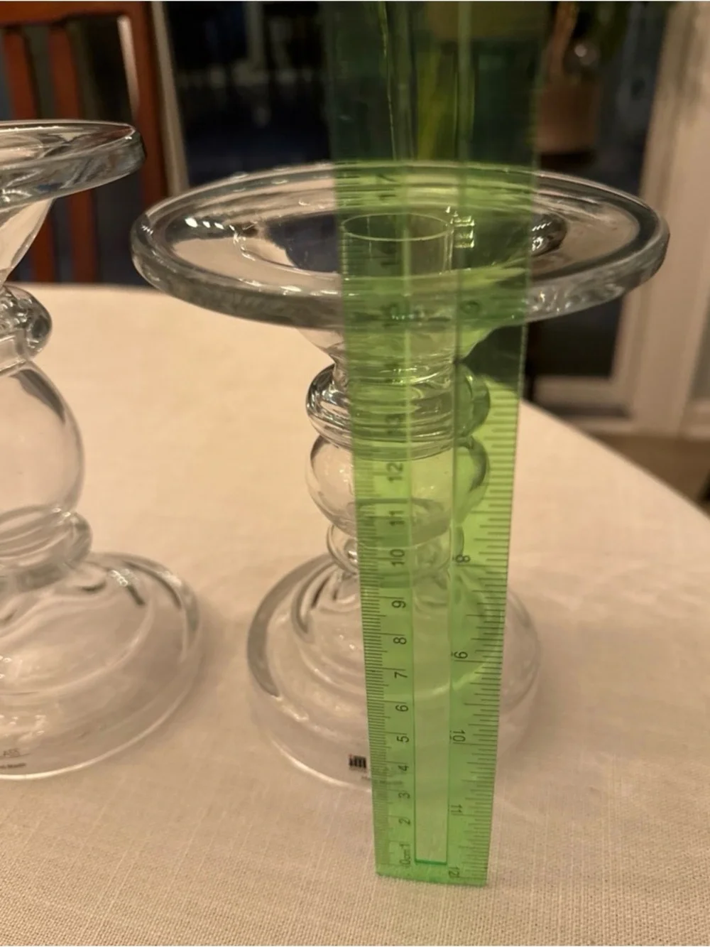 JM Handmade Glass Made in Portugal Candle Holder set
